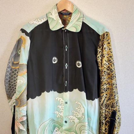 Men's carp pattern Kimono casual Shirt (no.369)