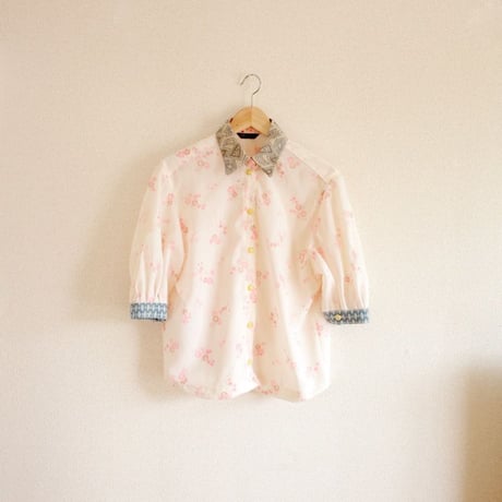 Retro flower cotton Kimono Shirt (no.320)