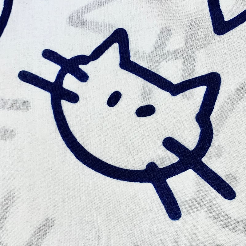 ねこちゃんの鯉口シャツ・白 | 月影屋 ねこちゃんの鯉口シャツ・白 | 月影屋
