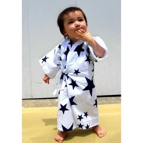月影☆BABY浴衣　星・白
