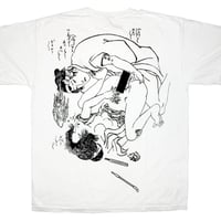 春画のてーしゃつ 白地・黒