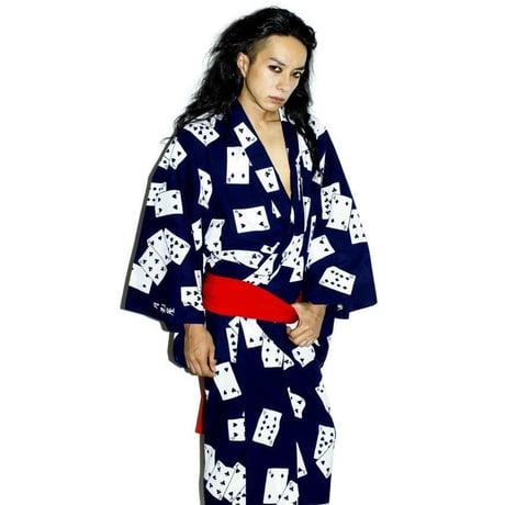 【SOLD OUT】トランプの浴衣・紺