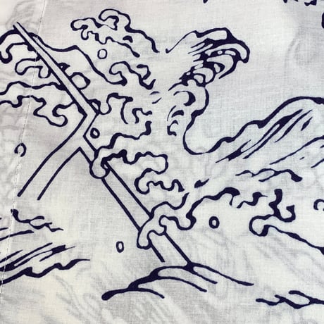 龍の鯉口シャツ・白