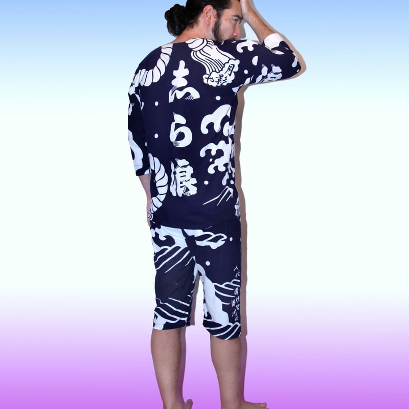 日本駄右衛門の鯉口シャツ・紺 | 月影屋