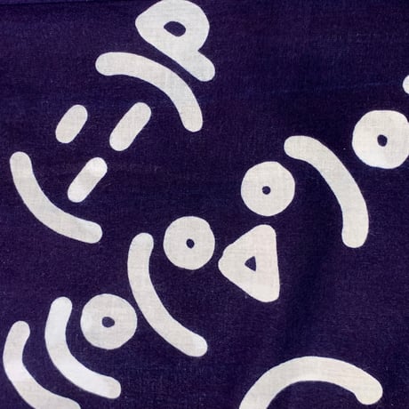 絵文字の鯉口シャツ・紺