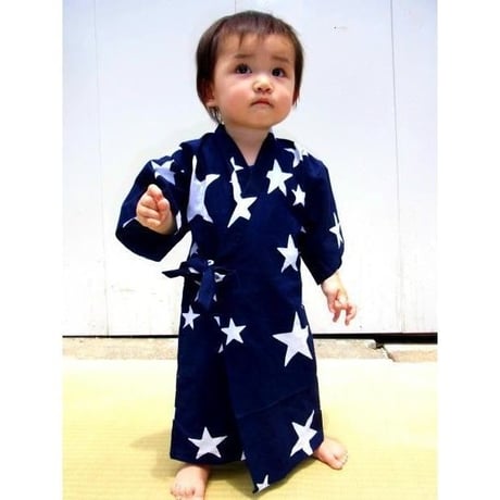 月影☆BABY浴衣　星・紺