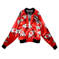 月影すかじゃん 日の丸扇赤×夜露死苦グレー・ショート