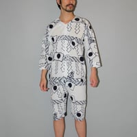 月影神社の鯉口シャツ