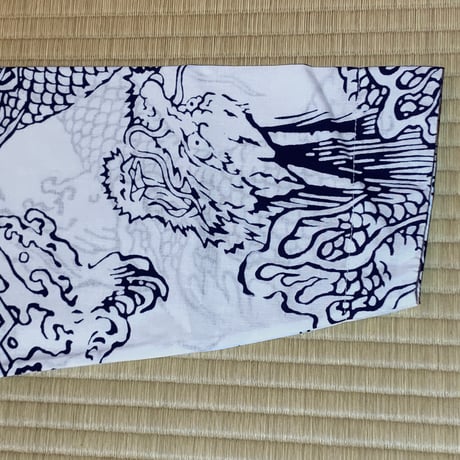 龍の鯉口シャツ・白