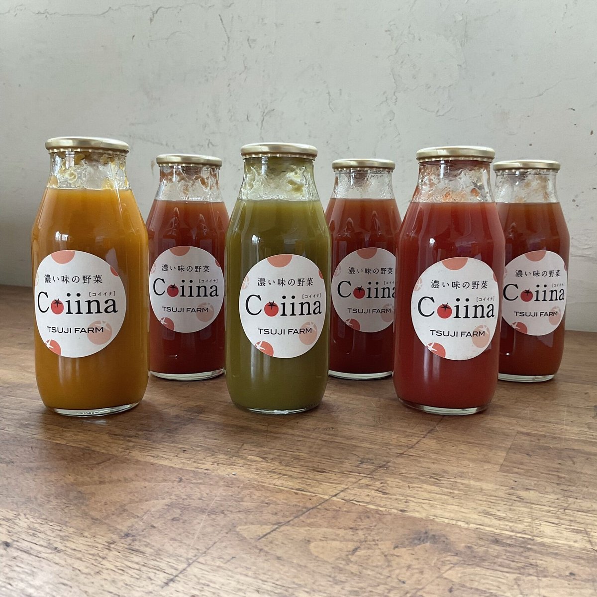 贈答用】Coiinaカラフルフルーツトマトジュース小瓶化粧箱入り6本