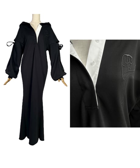 ラガースウェットフードワンピース/Rugger Collar Sweat Hoodie Dress