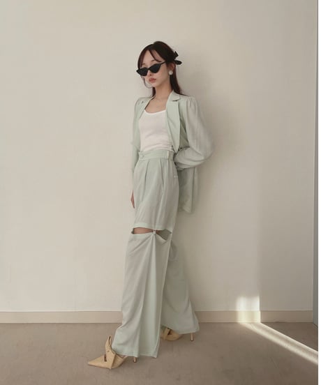 サイドカットシアーパンツ / Side Cutting Sheer Pants