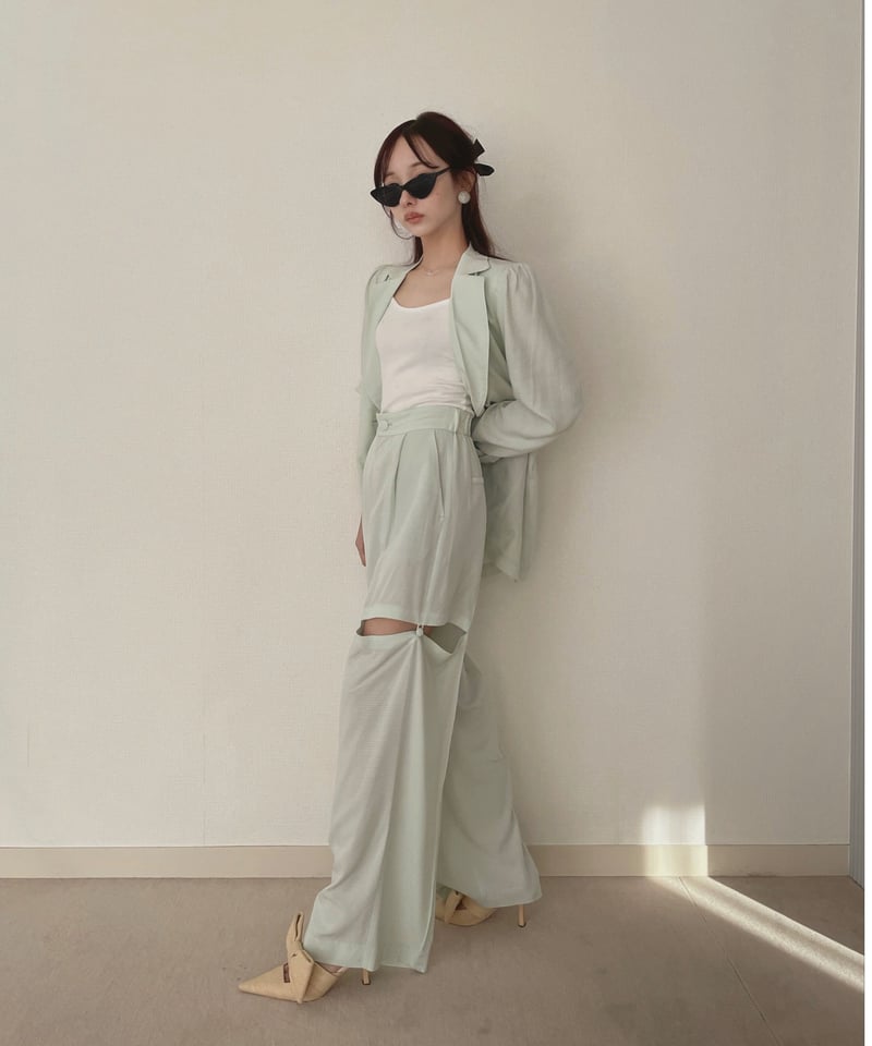 サイドカットシアーパンツ / Side Cutting Sheer Pants | FICTI 