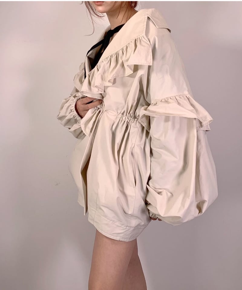 フリルカラージャケット Raffled Collar Jacket | FICTION TOK フリルカラージャケット Raffled Collar Jacket | FICTION TOK