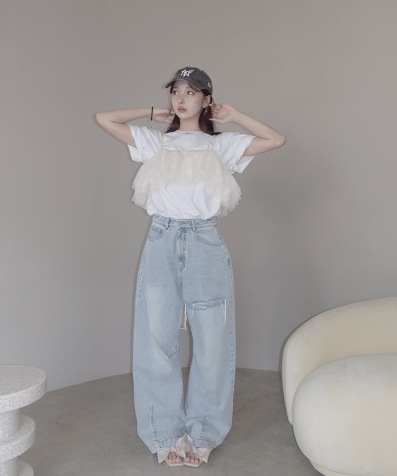 バレルデニム BarrelLeg Denim LightBlue】バレルデニム / BarrelLeg Denim | FICTION T