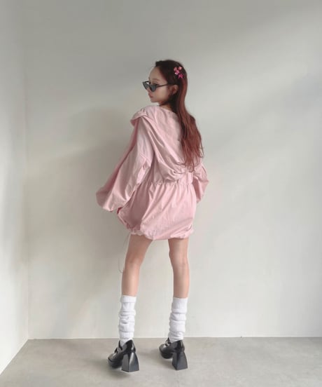 ハーフジップアップナイロンフーディー / Half Zip-up Nylon Hoodie