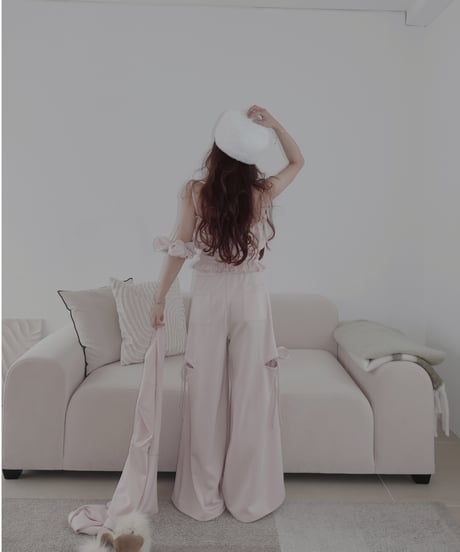 2wayサイドカットタックパンツ（＋リボンシュシュ）/2way Side Cut Pants（＋Ribbon Chouchou）