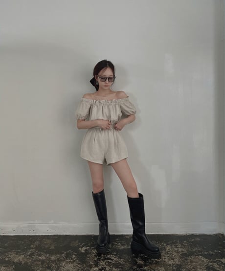 バックリボンロンパース / Back Ribbon Rompers