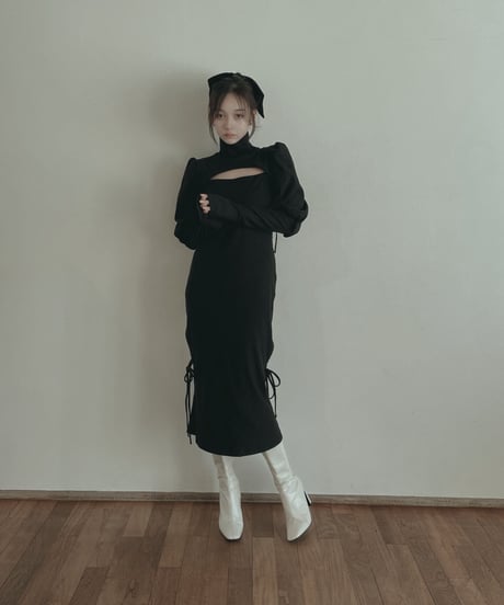 ボリュームスリーブセパレートフレアワンピース / Volume Sleeve Separate Flare One-Piece