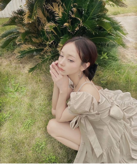 ショルダーリボンサマーロングドレス / Shoulder Ribbon Summer Long Dress