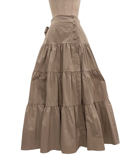バックリボンティアードスカート /Back Ribbo Tiered Skirt