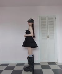 ［Black］キャミソールチュニックドレス /Camisole Tunic Dress