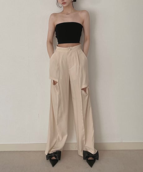 ストローリボンパンプス / Straw Ribbon Pumps