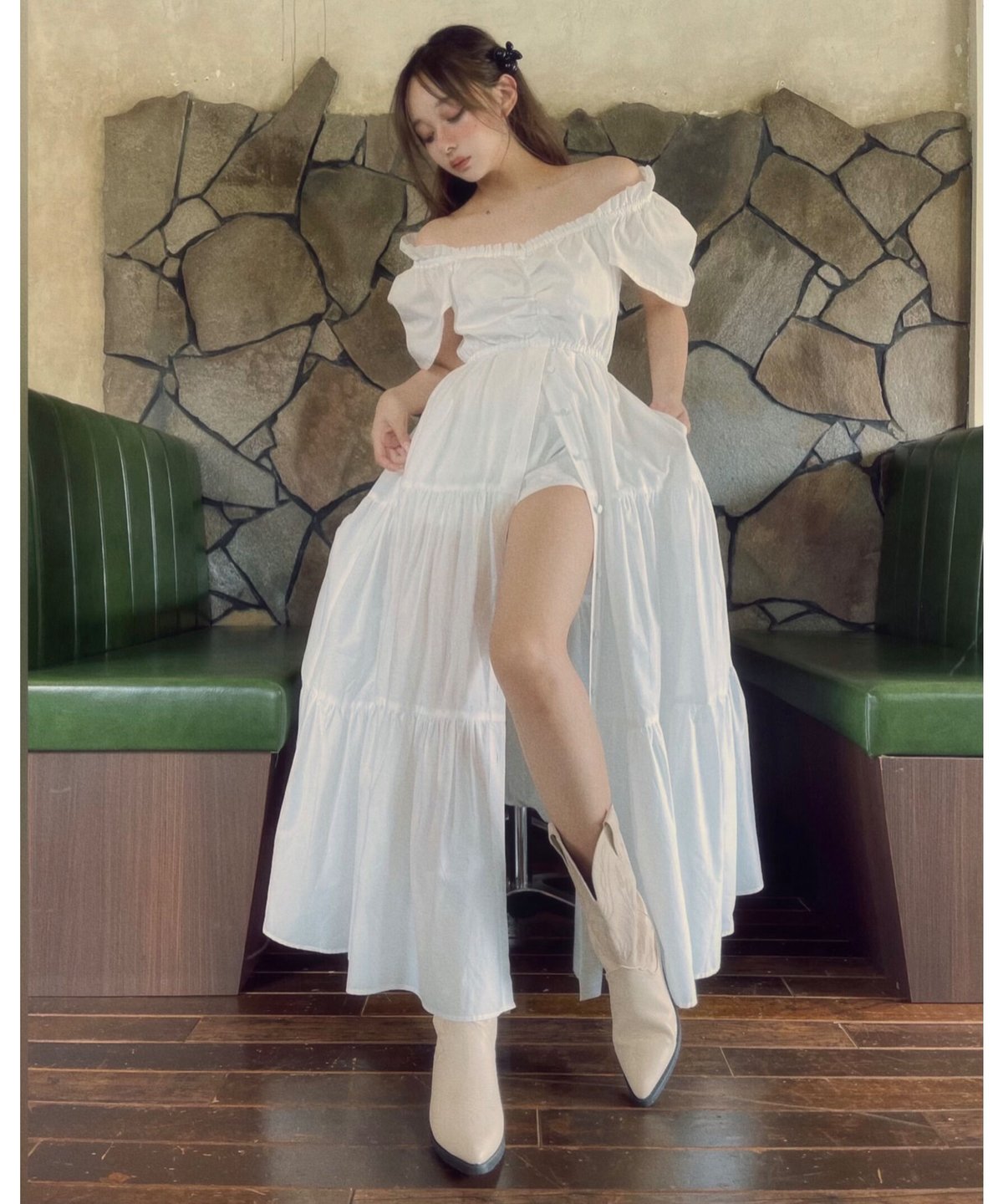 サマーロングドレス Summer Long Dress | FICTION TOKYO OFF サマーロングドレス Summer Long Dress | FICTION TOKYO OFF