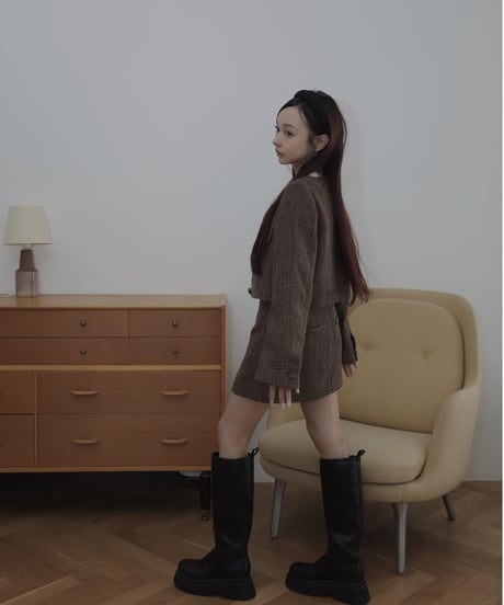 ［Brown］ツイードジャケット/ Tweed Jacket