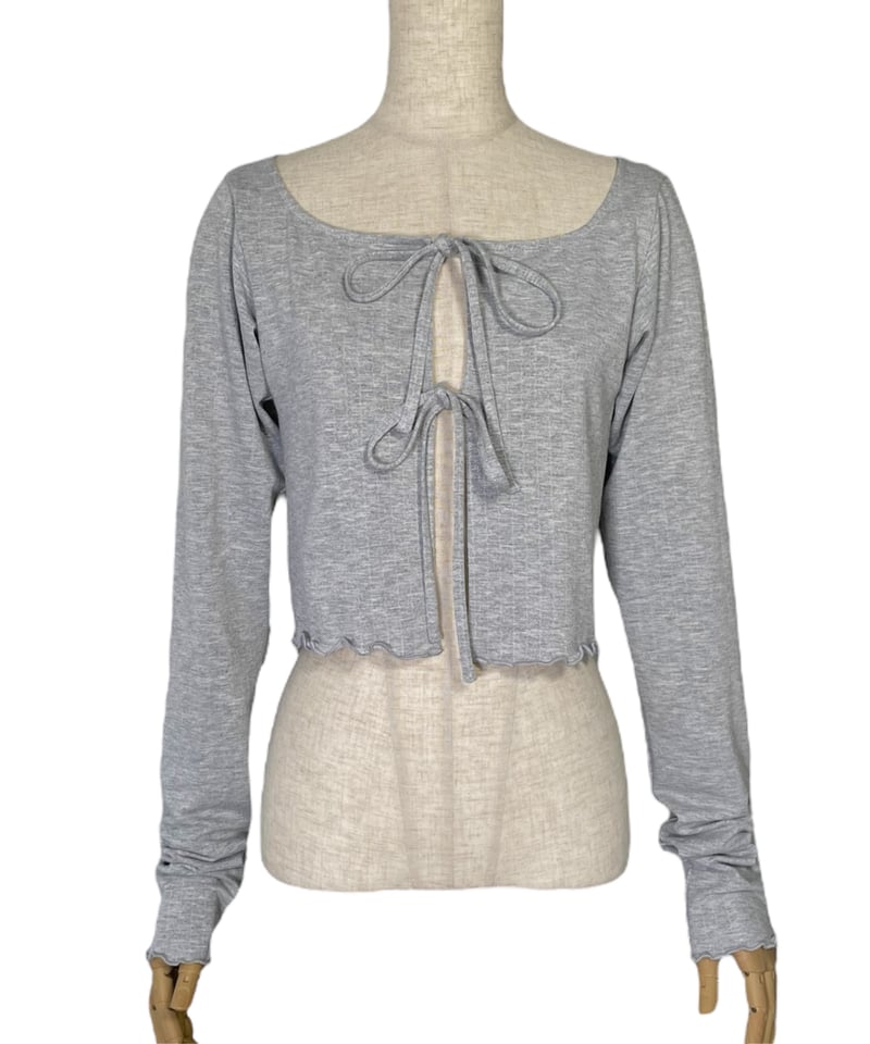 フリルヘムリボンカーディガン(リボンキャミセット) / Frill Hem  