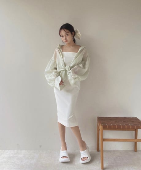 ビジューストラップスリットワンピ / Bijou Strap Slit One-Piece