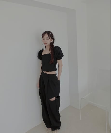 2wayスリーブチェストポケットトップ/2way Sleeve Chest Pocket Top