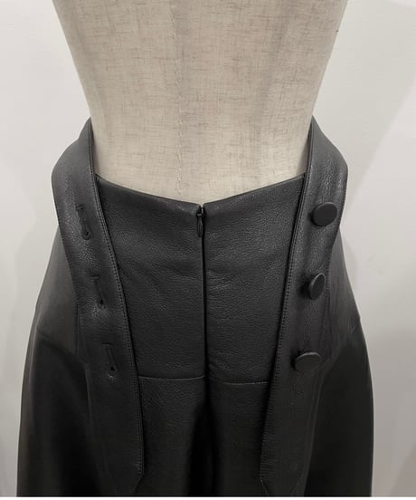 ジップオープンフェイクレザースカート / Zip Open FakeLeather Skirt
