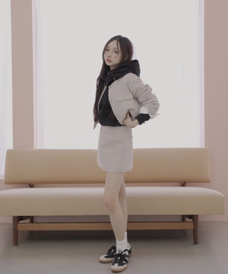 ［DustyPink］ツイードスカート / Tweed Skirt