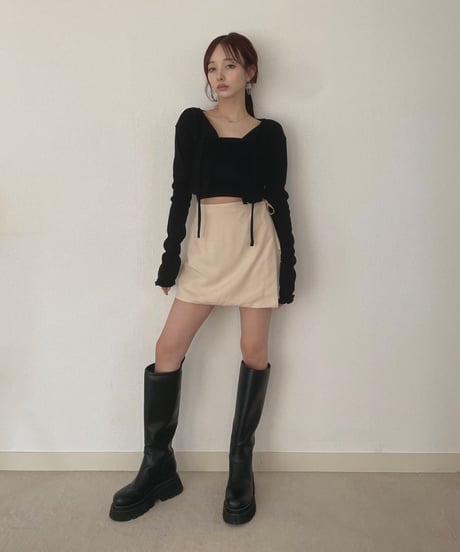 ラップミニスカート(インナーショートパンツ付き) /Wrap Mini Skirt( +inner Short Pants)