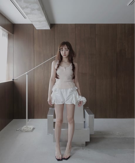 【Basic Collection】フリルタンクトップ / Frill Tank Top