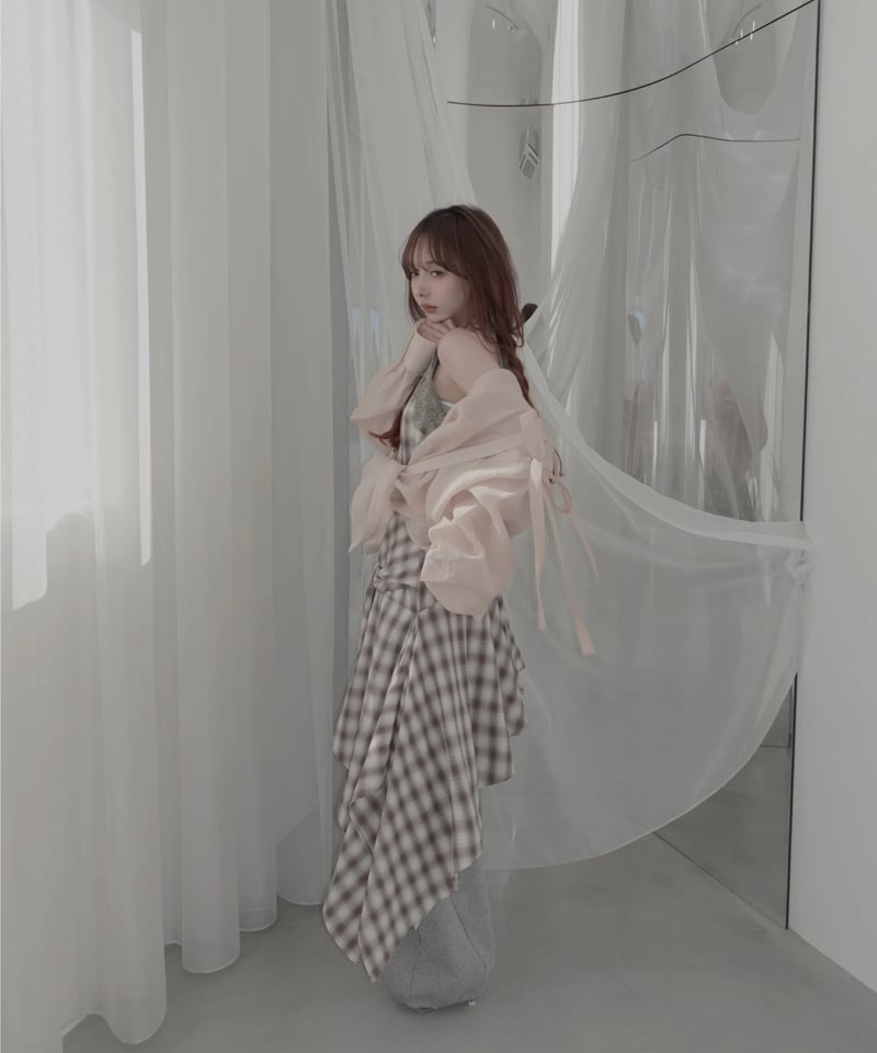 Mocha】レイヤードチェックワンピース / Layered Check Dress | F