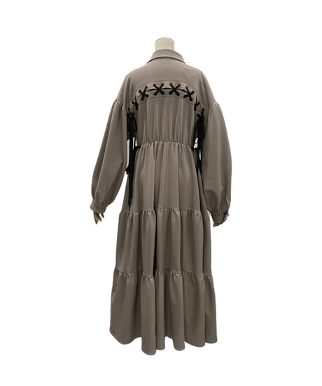 レースアップミリタリーガウンワンピース / LACE UP Military Gown One-Piece
