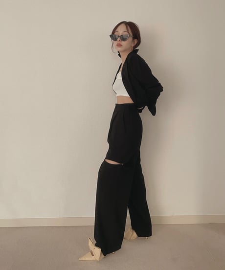 サイドカットシアーパンツ / Side Cutting Sheer Pants