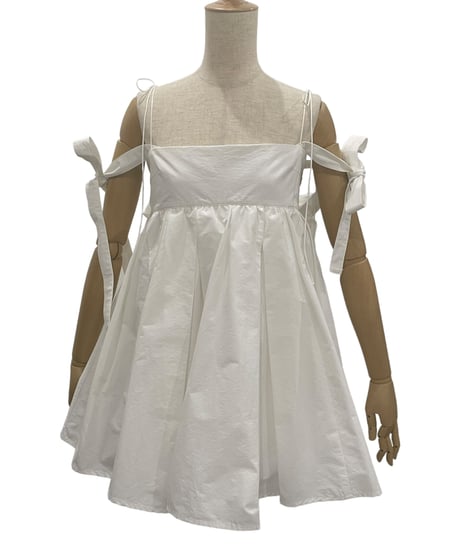 ダブルスカートリボンミニドレス / Double Skirt Ribbon Mini Dress