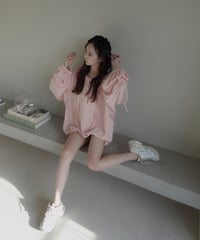 レースアップビッグシルエットフーディ/Race-up Oversized Hoodie