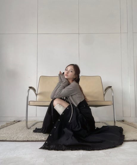 2サイドスリット カーゴポケット ティアードスカート / Both Side Slit Cargo Pocket Tiered Skirt