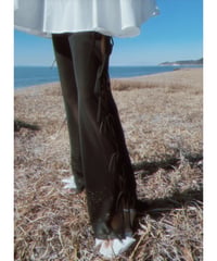 サイドリボンシアーフレアパンツ / Side Ribbon Sheer Flare Pants