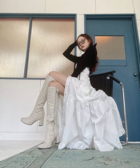 2サイドスリット カーゴポケット ティアードスカート / Both Side Slit Cargo Pocket Tiered Skirt