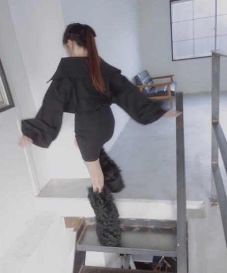 ［mini］ハーフジップアップスリットミニワンピース / Half Zip-up Skit MiniOne-Piece