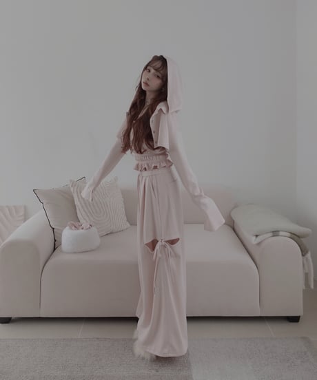 2wayサイドカットタックパンツ（＋リボンシュシュ）/2way Side Cut Pants（＋Ribbon Chouchou）