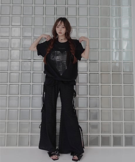 ルーズフィットリボンフレアパンツ/ Loose Fit Ribbon Flare Pants