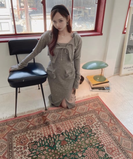 2サイドポケット バックオープンスリットニットワンピース / 2Pockets Back Open Slit Knit One-Piece