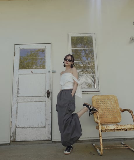 コットンレースリボントップ /　Cotton Race Ribbon Top