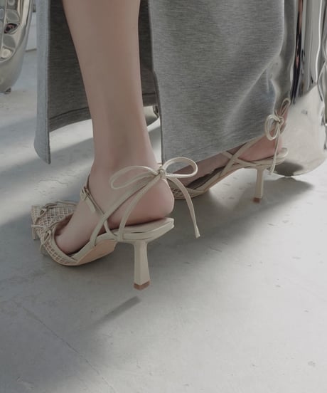 メッシュリボンパンプス /Mesh Ribbon Pumps